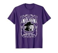 Officiel Willie Nelson Austin T-Shirt, Homme, Violet, L
