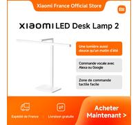 [Officiel] Xiaomi LED Desk Lamp 2 | Une lumière aussi douce qu'un matin d'été, longue zone lumineuse, affichage agréable, commandes tactiles pour régler facilement la luminosité et la température de