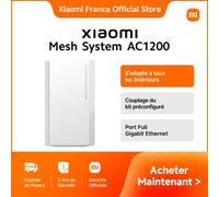 [Officiel] Xiaomi Mesh System AC1200 (1-pack) | S'adapte à tous les intérieurs, Couplage du kit préconfiguré, Port Full Gigabit Ethernet