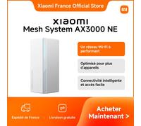 [Officiel] Xiaomi Mesh System AX3000 NE | Un réseau Wi-Fi 6 performant dans toute la maison, couverture Wi-Fi 6 complète dans toute la maison, kit préconfiguré configuration réseau facile et