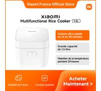 [Officiel]Xiaomi Multifunctional Rice Cooker 1.5L, cuisson ultra-rapide du riz en 30 minutes, Grande capacité de 1,5 litre, programmation sur 24 heures Blanc