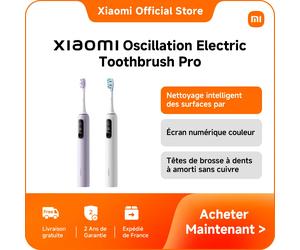 [Officiel] Xiaomi Oscillation Electric Toothbrush Pro | Améliorez votre nettoyage des dents simplement, Nettoyage intelligent des surfaces par oscillation, Écran numérique couleur, Têtes de brosse à V