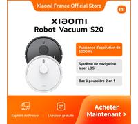 [Officiel] Xiaomi Robot Vacuum S20 | "Puissance d'aspiration de 5 000 Pa Système de navigation laser LDS Bac à poussière 2 en 1 " Blanc