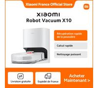 [Officiel] Xiaomi Robot Vacuum X10 EU Blanc, Récupération rapide de la poussière, Calcul rapide, Nettoyage puissant