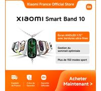 【Officiel】Xiaomi Smart Band 10 , Écran AMOLED 1.72’’ avec bordures ultra-fines, Gestion du sommeil optimisée avec accompagnement personnalisé, Plus de 150 modes sport Argent