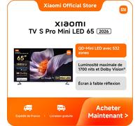 Xiaomi TV S Pro Mini LED 65, Smart TV, Dolby Vision, Dolby Atmos, QLED 4K, 144Hz, Google TV, HDR10+, Triple Tuner, DVB T2, MEMC, DTS-X, Harman AudioEFX, Prime Video, Google Assistant, AirPlay2