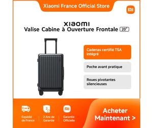 【Officiel】Xiaomi Valise à Ouverture Frontale 20" | Design à compartiment 1:9, Roues omnidirectionnelles de grand diamètre, Couvercle rabattable d'un simple geste
