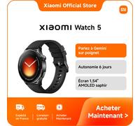 【Officiel】Xiaomi Watch 5 | Parlez à Gemini sur poignet, Autonomie 6 jours, Écran 1,54" AMOLED saphir | Offre : Redmi Buds 5 Bleu offerts, 28.02-31.03, premier arrivé premier servi, stock limité noir