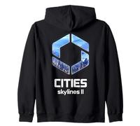 Officielle Cities Skylines II Game Logo City Builder White Sweat à Capuche