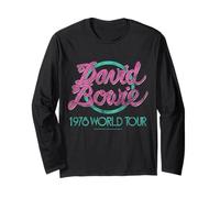 Officielle David Bowie 1978 World Tour Vintage Logo Art Manche Longue