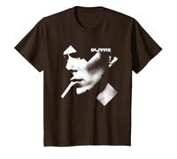 Officielle David Bowie Music Rock Cross Smoke T-Shirt, Enfant, Marron, 6 Ans
