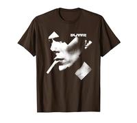 Officielle David Bowie Music Rock Cross Smoke T-Shirt, Homme, Marron, S