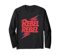 Officielle David Bowie Music Rock Distressed Rebel rebel Manche Longue