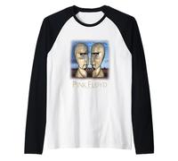Officielle Pink Floyd Metal Heads Front and Back Manche Raglan