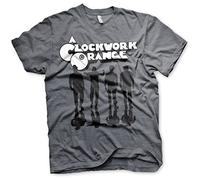 Officiellement sous Licence Clockwork Orange Shadows T-Shirt pour Hommes (Heather Foncé), X-Large