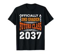 Officiellement Un 2e année Future Class 2037 First Day Grade 2 T-Shirt