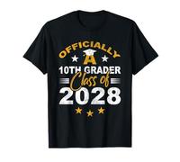 Officiellement une classe de 10e année 2028 drôle de premier jour pour diplômé T-Shirt