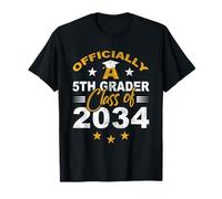 Officiellement Une e 5e année 2034 drôle diplômé Premier Jour T-Shirt