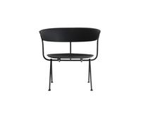 Officina Fauteuil Anthracite/Cuir Noir