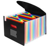 OffiConsent Trieur Document A4 Extensible 24 Compartiments Porte Document Accordéon Document Fichier Wallet Boite de Classement