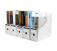 OFFIDIX 5 niveaux Kraft boîte de rangement de bureau A4 porte-documents tiroir organisateur de papier pour le bureau à domicile bricolage conteneur boîte de stockage de fichiers (Blanc)