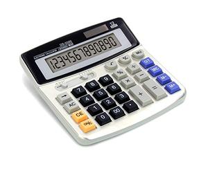 OFFIDIX Calcolatrice da tavolo Desktop di calcolatore elettronico a doppia alimentazione a Energia solare e batteria Calcolatrice a cristalli liquidi portatile a 12 cifre portatile 1PC