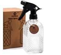 OFFIDIX Pulvérisateur d'irrigation en verre, pression à la main, brume fine, vaporisateur pour plantes, vaporisateur avec buse réglable, polyvalent pour le nettoyage du jardin (transparent)