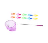 OFFIGAM 1 Ensemble Set de Filets Télescopiques pour Garçon Fille avec Poissons Artificiels pour Attraper Insectes et Activités Extérieures et Décoration Aquarium