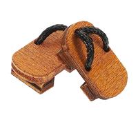 OFFIGAM 1 Paire Miniature Wooden Clogs of Japanese Style Doll House Shoes for Bjd Accessories for Mini House Craft and Decoration