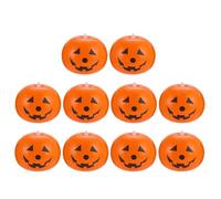OFFIGAM 10 Ballons de Citrouille Lumineux en Latex Orange Résistants à L'usure pour Décoration Halloween et Fête Halloween 3 Piles Boutons Inclus