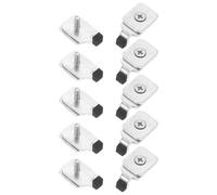 OFFIGAM 10pcs Embouts pour Tringle à Rideaux en Fer Argenté, Butées de Fin de Course Faciles à Installer pour Rails de Rideaux, Usage pour Bureaux et Maisons