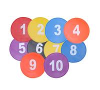 OFFIGAM 11 Pièces Marqueurs de Sol Numérotés en PVC, Légers | Exercices D’agilité et Jeux de Mouvement, Entraîneurs Jeunes, Football, Organisation Visuelle Couleur Aléatoire