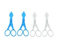OFFIGAM 12 Ciseaux à Fleurs en Abs pour Décoration de Gâteau, Transfert de Crème et Fondant, Couleurs Bleu et Blanc, 12 Pièces pour Pâtisserie DIY et Décoration Festive