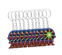OFFIGAM 12 Pièces Porte Clés Carnaval Forme de Roue Accessoires de Décoration de Sac pour Fêtes et Événements Thématiques