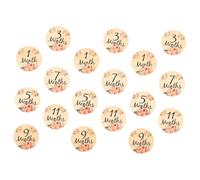 OFFIGAM 18pièces Disques Bois Pour Jalons Cartes Mensuelles Pour Capturer Les Moments De Croissance Accessoires De Photographie Adorables Pour Signaler Les Étapes Du Développement De