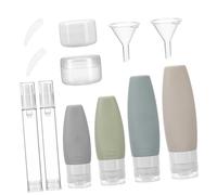 OFFIGAM 1ensemble Set De Bouteilles De Voyage Rechargeables Lot De Contenants Pratiques Pour Shampoing Lotion Et Articles De Toilette Avec Entonnoirs Et Spatules