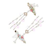 OFFIGAM 1paire Brossette Rétro Chinoise à Frange Épingles à Cheveux Vintage Avec Perles Et Fleurs Accessoires Pour Coiffure Élégante Pour Et Occasions Spéciales