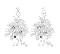 OFFIGAM 2 Pièces Bride Pearl Hair Clips With Rhinestone Flower Pins Elegant Wedding Barrettes For Brides And Bridesmaids And Stylish Hair Accessories