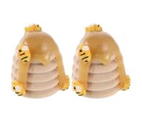 OFFIGAM 2 Pièces Plateau Décoratif Alvéolé Figurines Abeilles Artisanales