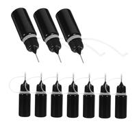 OFFIGAM 20 Pièces d'eau de colle flacon applicateur de précision petites bouteilles réutilisables flacon à pointe de précision bouteille de colle de précision Plastique Noir