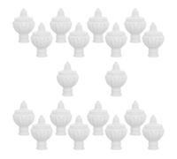 OFFIGAM 20 Pièces Embouts de Tringle à Rideaux Plastique Robuste Décour Vintage Compatibles avec Tringles Diamètre Capuchons Décoratifs à Rideaux Blancs