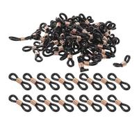 OFFIGAM 200 Pièces Bandes Noires Réglables en Silicone pour Pattes de Volaille, Correcteur Doux en Fer pour Soins et Développement Sain des Poussins et Canards en Élevage