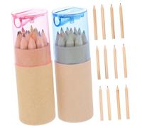 OFFIGAM 24 pièces Couleurs Crayons Aquarellables Courts Pinceaux Garçon Fille Étudiants Dessin Peinture