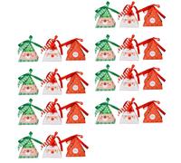OFFIGAM 24pcs Boîtes de Présents de Noël en Papier Décoratif Motifs Classiques et Dessins Cartoon, Emballage Friandises pour Fête de Noël et Décoration de Table