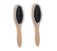 OFFIGAM 2pièces Brosse à Cheveux Bois Brosse Démêlante Pour Hommes Et Femmes Idéale Pour Types De Cheveux Avec Poignée Ergonomique Massage Du Chevelu Et Prévention Des Casses
