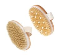 OFFIGAM 2pièces Brosse De Bain Bois Avec Poils De Sanglier Set De Brosse De Massage Pour Corps Éponge Exfoliante Douce Et Pratique Pour Et Bain
