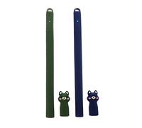 OFFIGAM 2pièces Étui De Protection Silicone Anti-dérapant pour Stylet Tablette Embout Cartoon Et Flexible Coque Résistante Aux Chutes Couverture Stylos Adorable Bleu Nuit Vert Militaire