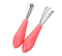 OFFIGAM 2pièces Outil De Nettoyage De Peigne Bois Claws Comb Hair Removal Tool Pour Éliminer Cheveux Accessoire De Salon Et Maison Couleur De Manche Aléatoire