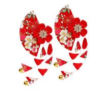 OFFIGAM 2pièces Pince à Cheveux Japonaise Tissu Avec Pompons De Cerisier Accessoires De Mariage Festival Pour Femmes Style Traditionnel Élégant Pour Kimono Et Yukata