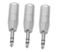 OFFIGAM 3 Pièces Adaptateur Audio Trs vers Xlr Broches Transmission Équilibrée Kit Connecteur Professionnel pour Mixeur Studio et Scène